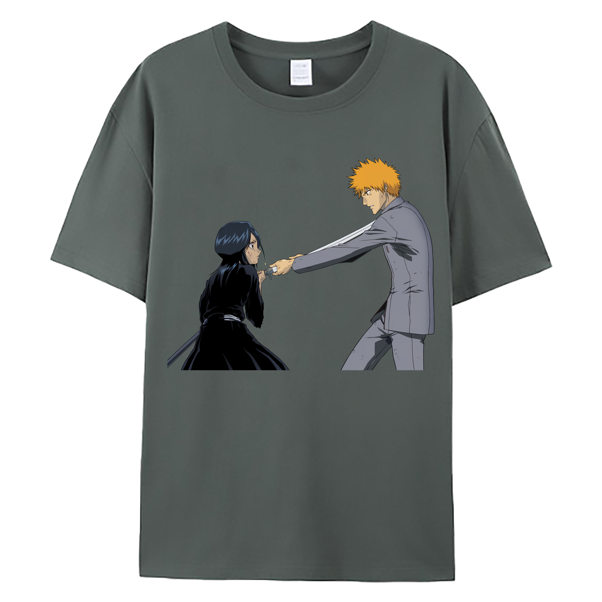 （画像用） ブリーチ 朽木ルキア BLEACH Kuchiki Rukia 綿100％ メンズ半袖Tシャツ｜肌触りやわらか＆通気性